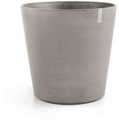 Ecopots kunststof bloempot amsterdam met wielen 100.2x88.7 cm taupe     - afbeelding 1