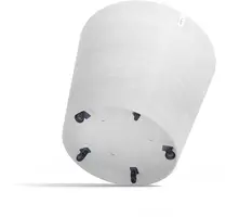 Ecopots kunststof bloempot amsterdam met wielen 100x88.7 cm puurwit     - afbeelding 3