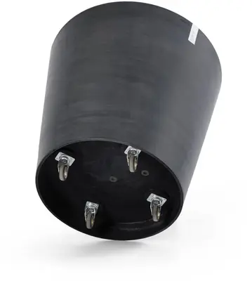Ecopots kunststof bloempot amsterdam met wielen 60x56 cm donker grijs     - afbeelding 2