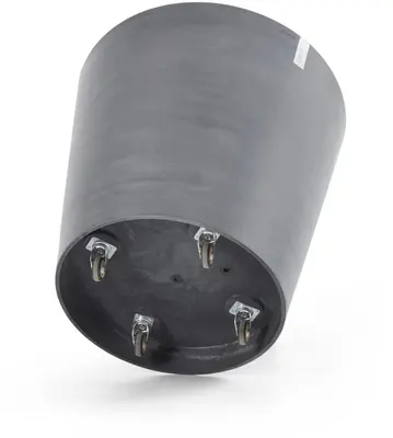 Ecopots kunststof bloempot amsterdam met wielen 60x56 cm grijs     - afbeelding 2