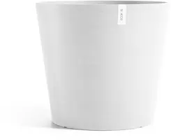 Ecopots kunststof bloempot amsterdam met wielen 70x61.3 cm puurwit     - afbeelding 1
