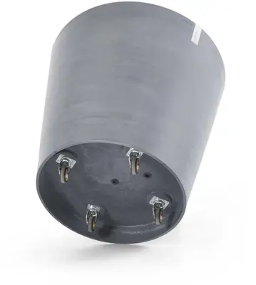 Ecopots kunststof bloempot amsterdam met wielen 80x74.2 cm blauwgrijs     - afbeelding 3