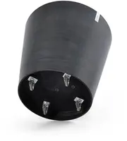 Ecopots kunststof bloempot amsterdam met wielen 80x74.2 cm donkergrijs     - afbeelding 3