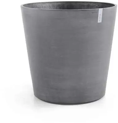 Ecopots kunststof bloempot amsterdam met wielen 80x74.2 cm grijs     - afbeelding 1