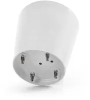 Ecopots kunststof bloempot amsterdam met wielen 80x74.2 cm puurwit     - afbeelding 3