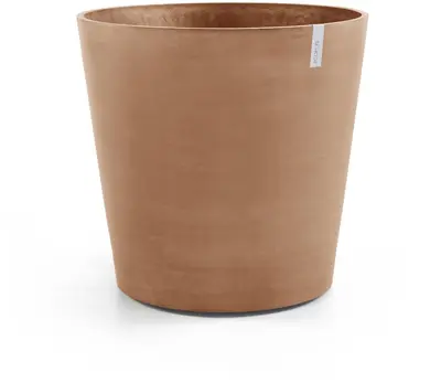 Ecopots kunststof bloempot amsterdam met wielen 80x74.2 cm terracotta     - afbeelding 1