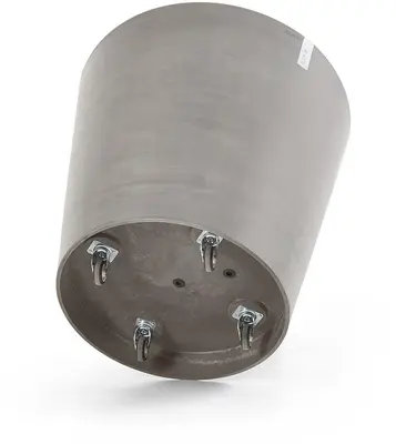 Ecopots kunststof bloempot amsterdam met wielen 80x74.2 cm taupe     - afbeelding 2
