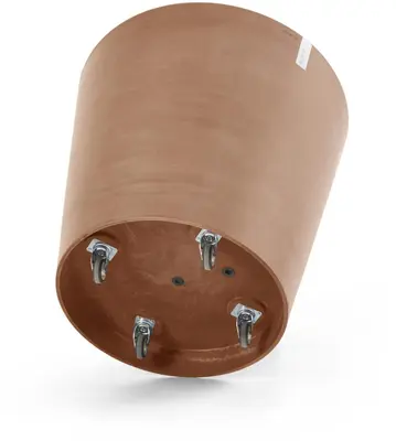 Ecopots kunststof bloempot amsterdam met wielen 80x74.2 cm terracotta     - afbeelding 3
