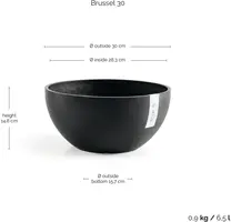 Ecopots kunststof bloempot brussels 30x14.8 cm donkergrijs     - afbeelding 3