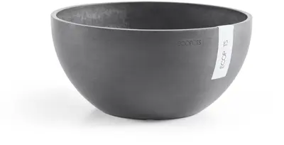 Ecopots kunststof bloempot brussels 30x14.8 cm grijs     - afbeelding 1