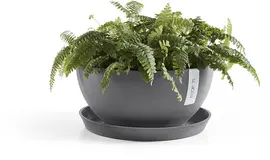 Ecopots kunststof bloempot brussels 30x14.8 cm grijs     - afbeelding 4