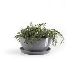 Ecopots kunststof bloempot brussels 35x16.5 cm grijs     - afbeelding 4