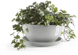 Ecopots kunststof bloempot brussels 35x16.5 cm witgrijs     - afbeelding 4