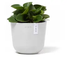 Ecopots kunststof bloempot oslo 16x13.7 cm puurwit - afbeelding 5