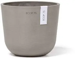 Ecopots kunststof bloempot oslo 16x13.7 cm taupe, taupe     - afbeelding 1