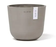 Ecopots kunststof bloempot oslo 16x13.7 cm taupe, taupe     - afbeelding 4