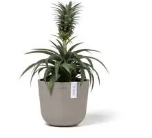 Ecopots kunststof bloempot oslo 16x13.7 cm taupe, taupe     - afbeelding 2