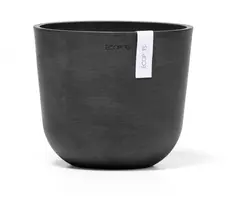 Ecopots kunststof bloempot oslo 19x16.5 cm donkergrijs - afbeelding 1