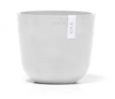 Ecopots kunststof bloempot oslo 19x16.5 cm puurwit - afbeelding 4
