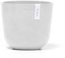 Ecopots kunststof bloempot oslo 19x16.5 cm puurwit - afbeelding 1