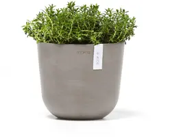 Ecopots kunststof bloempot oslo 19x16.5 cm taupe - afbeelding 6