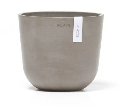 Ecopots kunststof bloempot oslo 19x16.5 cm taupe - afbeelding 4