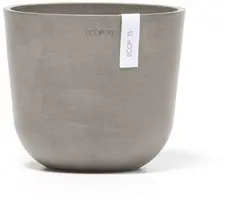 Ecopots kunststof bloempot oslo 19x16.5 cm taupe - afbeelding 1