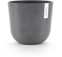 Ecopots kunststof bloempot oslo 25x21.8 cm grijs - afbeelding 1