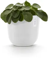 Ecopots kunststof bloempot oslo 25x21.8 cm puurwit - afbeelding 2
