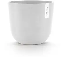 Ecopots kunststof bloempot oslo 25x21.8 cm puurwit - afbeelding 1