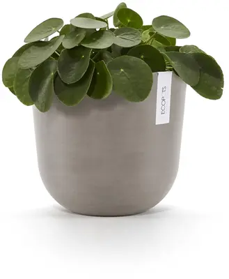 Ecopots kunststof bloempot oslo 25x21.8 cm taupe - afbeelding 7