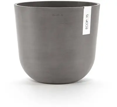 Ecopots kunststof bloempot oslo 25x21.8 cm taupe - afbeelding 1