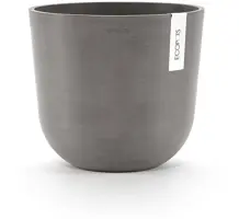Ecopots kunststof bloempot oslo 25x21.8 cm taupe - afbeelding 1