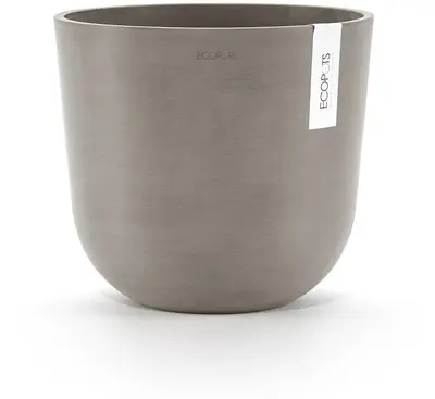 Ecopots kunststof bloempot oslo 25x21.8 cm taupe - afbeelding 6