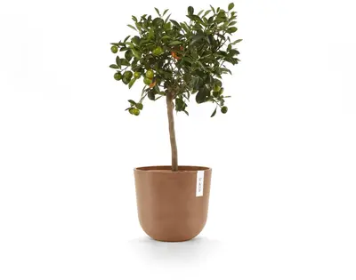 Ecopots kunststof bloempot oslo 25x21.8 cm terracotta - afbeelding 6