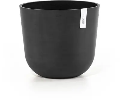 Ecopots kunststof bloempot oslo 35x30.5 cm donkergrijs - afbeelding 1