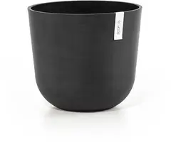 Ecopots kunststof bloempot oslo 35x30.5 cm donkergrijs - afbeelding 1