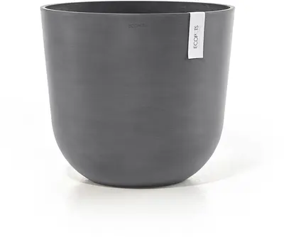 Ecopots kunststof bloempot oslo 35x30.5 cm grijs - afbeelding 1