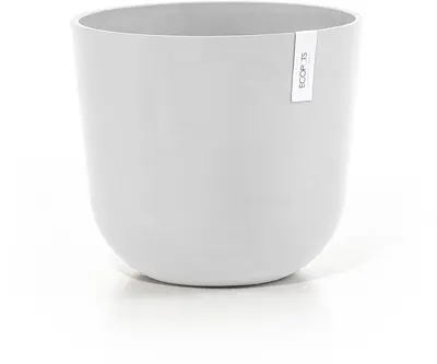 Ecopots kunststof bloempot oslo 35x30.5 cm puurwit - afbeelding 1