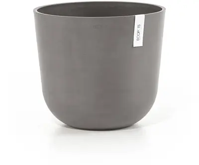 Ecopots kunststof bloempot oslo 35x30.5 cm taupe - afbeelding 1