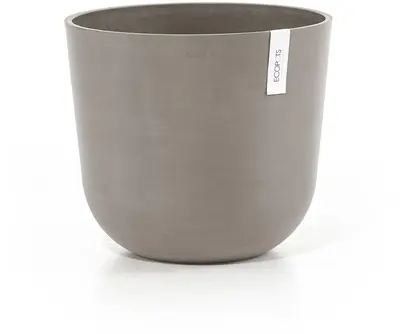 Ecopots kunststof bloempot oslo 35x30.5 cm taupe - afbeelding 6