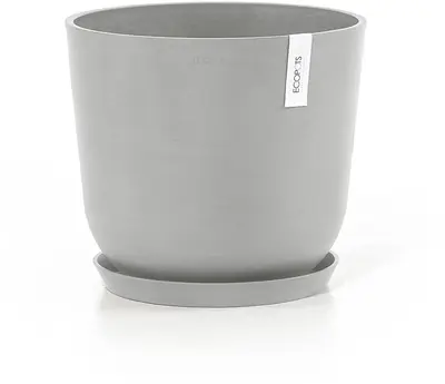 Ecopots kunststof bloempot oslo 35x30.5 cm witgrijs - afbeelding 4