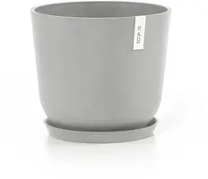 Ecopots kunststof bloempot oslo 35x30.5 cm witgrijs - afbeelding 4