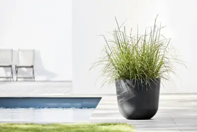 Ecopots kunststof bloempot oslo 45x39.2 cm donkergrijs - afbeelding 4
