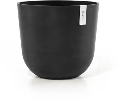 Ecopots kunststof bloempot oslo 45x39.2 cm donkergrijs - afbeelding 1
