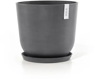 Ecopots kunststof bloempot oslo 45x39.2 cm grijs - afbeelding 4