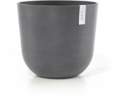 Ecopots kunststof bloempot oslo 45x39.2 cm grijs - afbeelding 1
