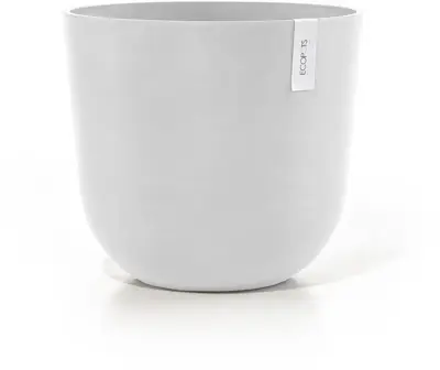 Ecopots kunststof bloempot oslo 45x39.2 cm puurwit - afbeelding 1