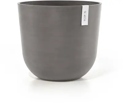 Ecopots kunststof bloempot oslo 45x39.2 cm taupe - afbeelding 1