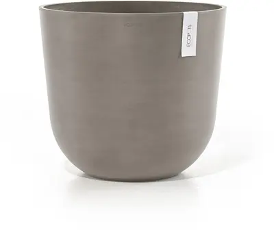 Ecopots kunststof bloempot oslo 45x39.2 cm taupe - afbeelding 6